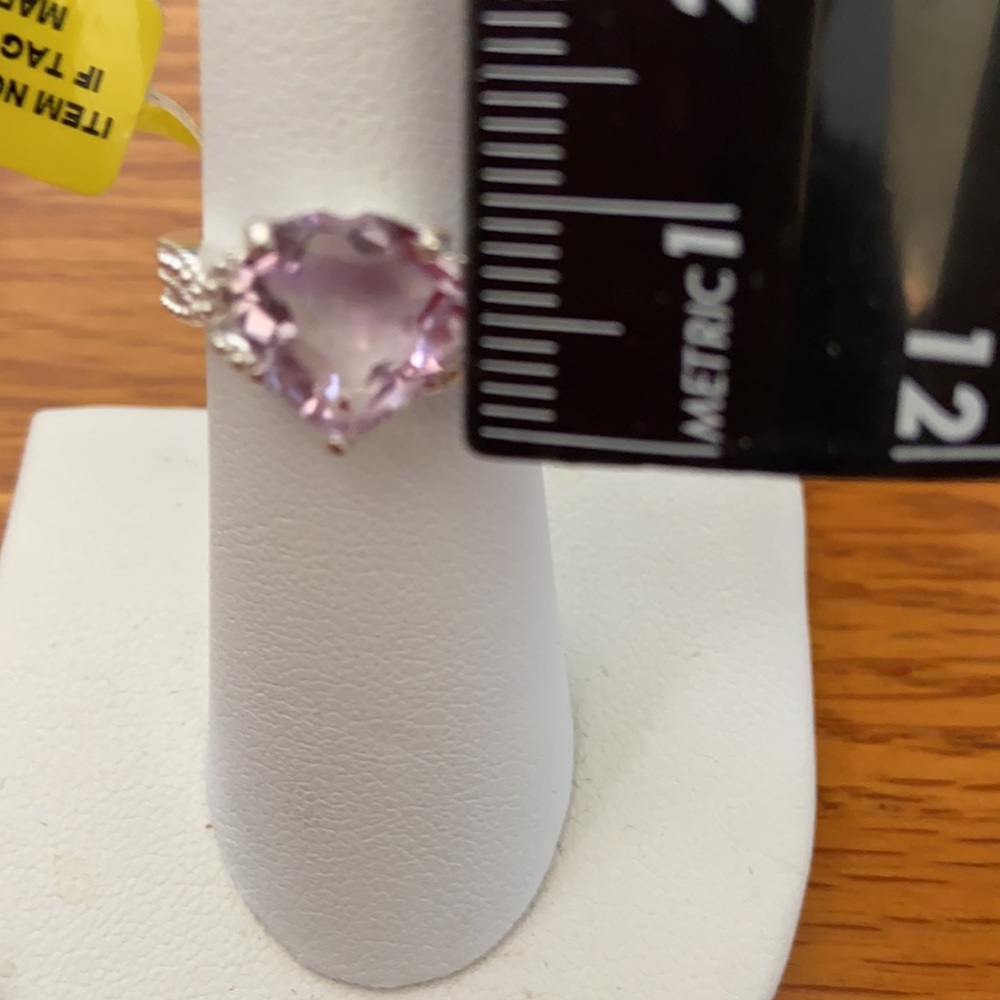 HEART Genuine Rose de France Ring. Size 9 - Picture 5 of 7